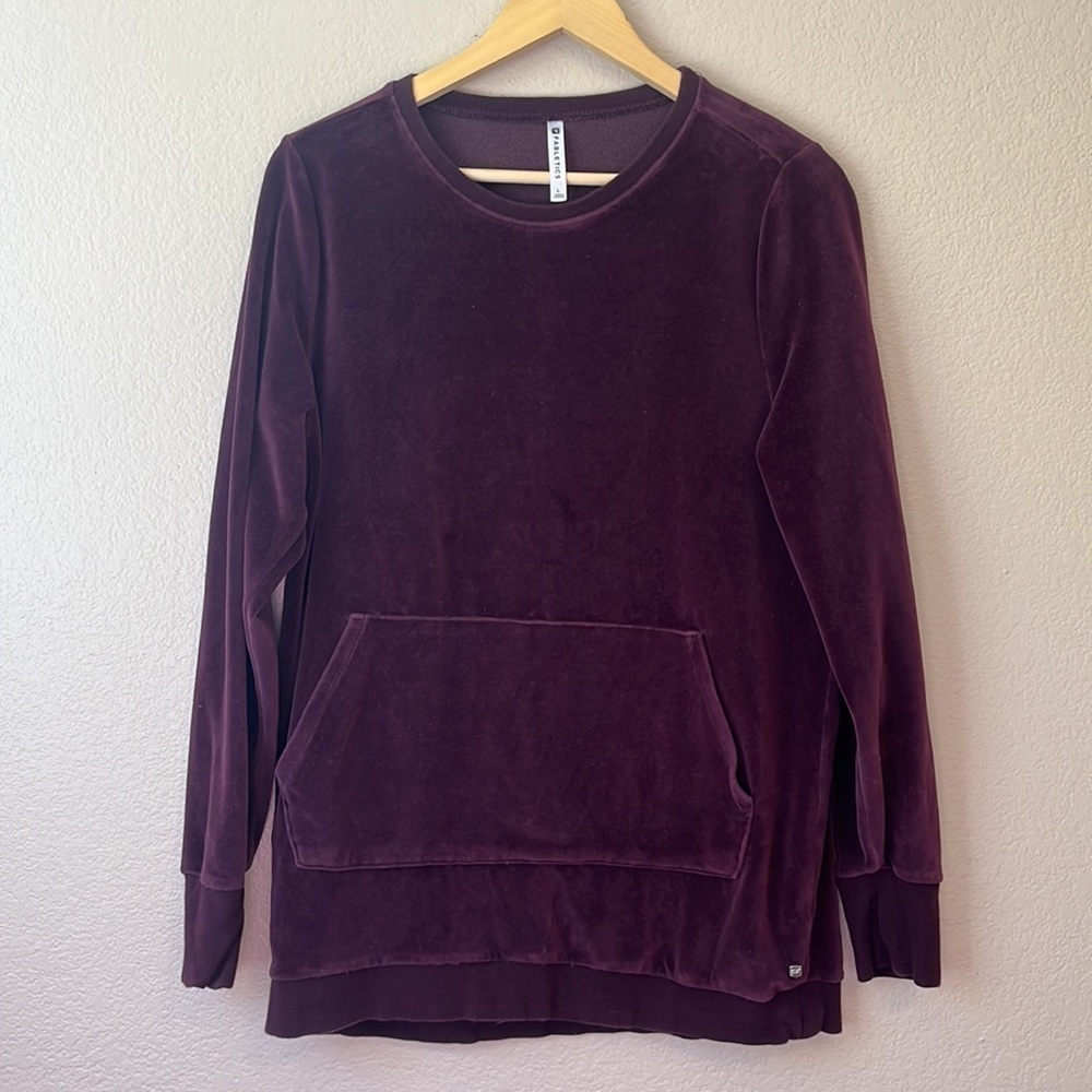 Fabletics crewneck sweater velour purple size large - Picture 3 of 11